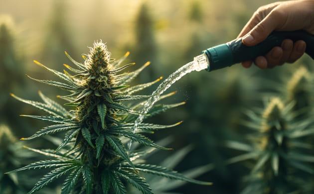 Промывка куста конопли