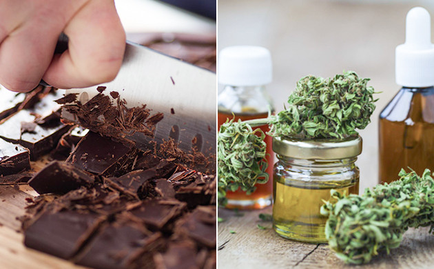 Рецепт шоколада с коноплей Раскрошить шоколад и высушить каннабис
